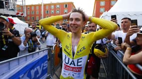 Tadej Pogacar lors de la 21e étape du Tour de France, le 21 juillet 2024.