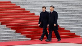 Emmanuel Macron et Xi Jinping à Pékin le 6 avril 2023