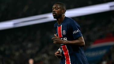 Ousmane Dembélé lors de la dernière de la saison du PSG au Parc des Princes, 12 mai 2024