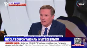 Alliance Ciotti/RN: "Enfin, on a la possibilité de changer de cap", déclare Nicolas Dupont-Aignan