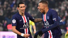 Angel Di Maria et Kylian Mbappé, à Paris le 4 décembre 2019
