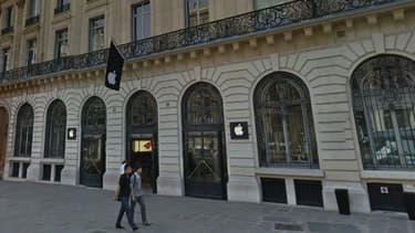 L'Apple Store d'Opéra, où travaille l'employé menacé de licenciement.