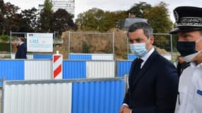 Le ministre de l'Intérieur Gérald Darmanin lors d'une opération anti-drogue à Choisy-le-Roy, le 1er septembre 2020