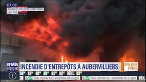 Incendie d'entrepôt à Aubervilliers: plus de 200 pompiers mobilisés dimanche soir