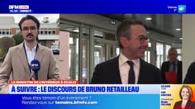 Bruno Retailleau inaugure l'école nationale de la police scientifique à Ecully