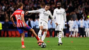 Kylian Mbappé lors du match Atlético-Real Madrid (1-0, 2 t.a.b. 4, Ligue des champions), le 12 mars 2025