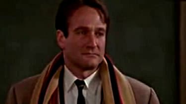 L'acteur Robin Williams dans "Le Cercle des poètes disparus", film de 1989. Il mort ce lundi, probablement d'un suicide.