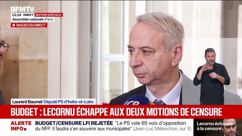 Budget 2026: "On n'est pas un parti qui a l'habitude de purger ou sanctionner les gens qui ne respectent pas le choix majoritaire", assure Laurent Baumel (PS)