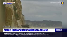 Dieppe: un blockhaus tombe de la falaise