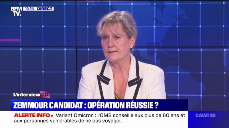 Nadine Morano à propos d'Éric Zemmour: "Il y a certains sujets sur lesquels on pourrait travailler ensemble"