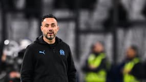 L'entraîneur de l'OM Roberto De Zerbi au Vélodrome, 27 avril 2025