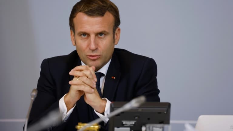 Emmanuel Macron à l'Elysee le 17 novembre 2020