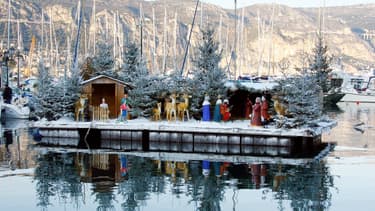 crèche flottante à Saint-Jean-Cap-Ferrat