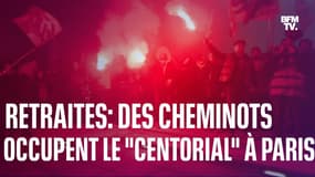 Retraites: des cheminots occupent le "Centorial", ancien siège du Crédit lyonnais à Paris 
