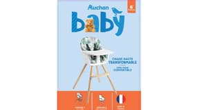Cette chaise haute vendue chez Auchan fait l'objet d'un rappel.