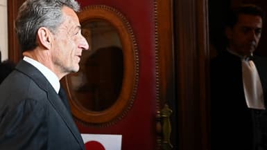 L'ancien président de la République Nicolas Sarkozy, à la cour d'appel de Paris, ce mercredi 17 mai 2023