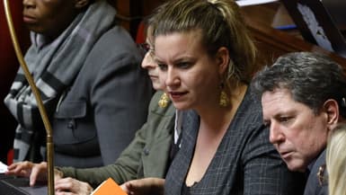 Des députés LFI et Mathilde Panot le 13 février 2023 à l'Assemblée nationale 