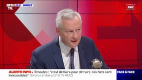 Émeutes: "Il n'est pas question de revenir au quoi qu'il en coûte" pour réparer les dégâts, déclare Bruno Le Maire