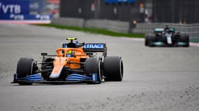 Lando Norris, avant que la pluie fasse son apparition