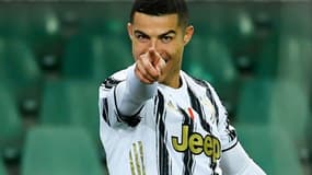 L'attaquant portugais de la Juventus, Cristiano Ronaldo, buteur lors du match de Serie A à Vérone, le 27 février 2021