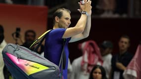 Tennis - Rafael Nadal lors d'une exhibition face à Carlos Alcaraz en Arabie saoudite, le 17 octobre 2024