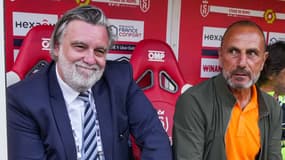 Laurent Nicollin et Micher Der Zakarian à Montpellier en juin 2023