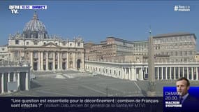 L'image marquante de la place Saint-Pierre totalement vide au Vatican en ce dimanche de Pâques