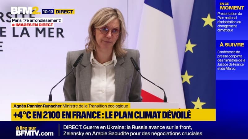 La ministre Agnès Pannier-Runacher dévoile le plan d'adaptation au changement climatique