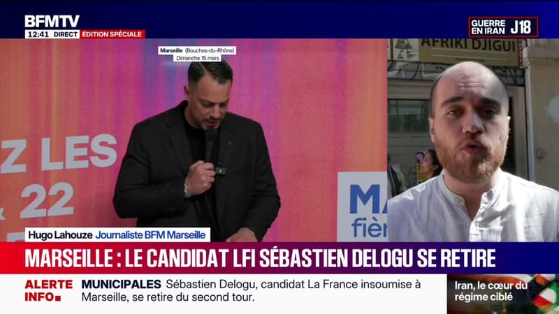 Municipales à Marseille: le candidat LFI Sébastien Delogu "retire sa liste" du second tour
