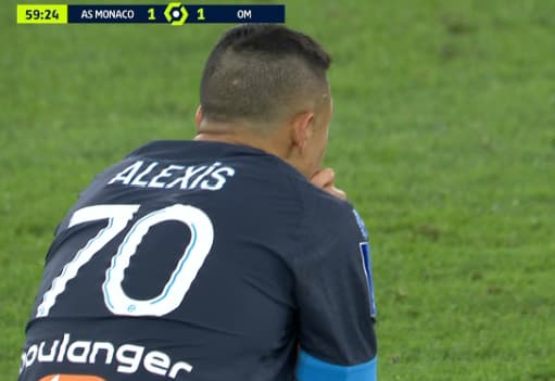 La réaction d'Alexis Sanchez après la blessure d'Harit, le 13 novembre 2022