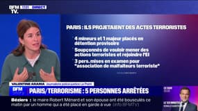 Terrorisme: ce qu'il faut savoir sur les cinq personnes arrêtées à Paris