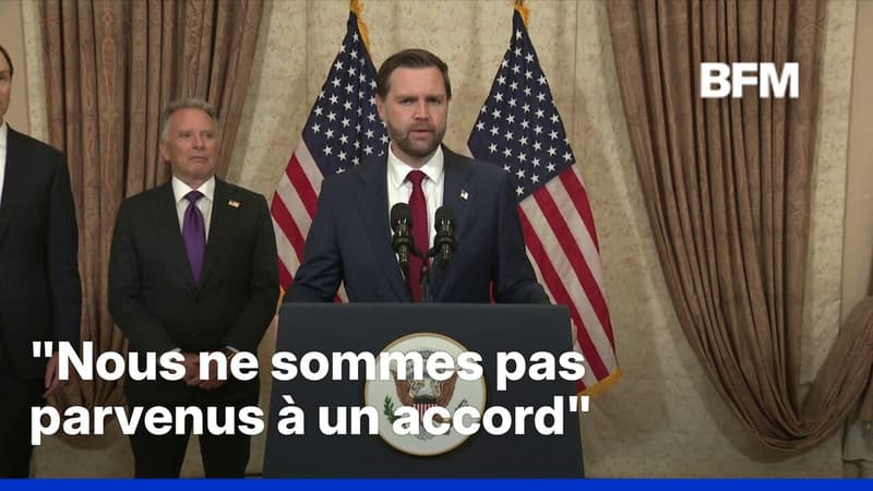 Guerre au Moyen-Orient: "Nous ne sommes pas parvenus à un accord", affirme J.D. Vance