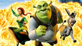 Une affiche de Shrek. Le cinquième volet du film d'animation sortira en 2026