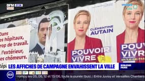 Paris: les affiches de campagne envahissent la ville