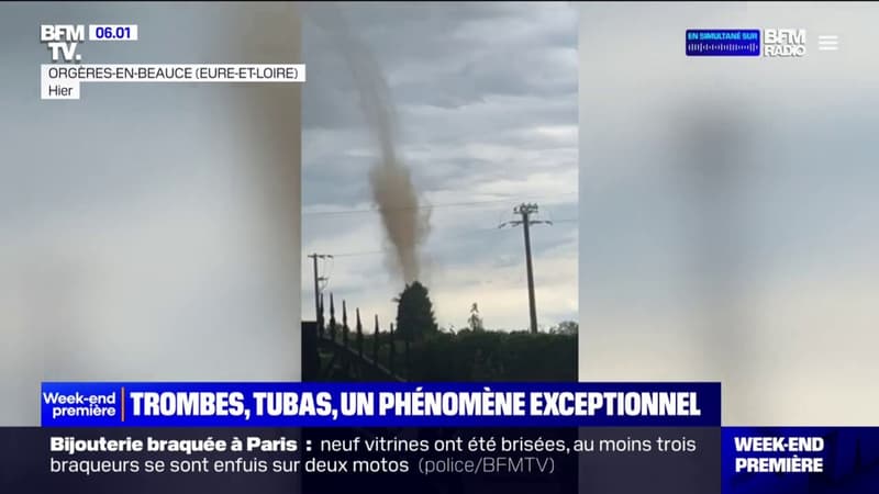 Regarder la vidéo Une tornade s'est formée en Eure-et-Loir, un phénomène rare en France