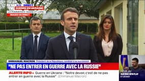 "Je n'exclus rien, aucune initiative politique": Emmanuel Macron s'exprime sur l'hypothèse d'un déplacement en Russie