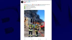 Ce midi, le feu était sous le contrôle des pompiers