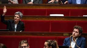 Les députés écologistes Sandrine Rousseau et Julien Bayou à l'Assemblée nationale, le 20 octobre 2022.