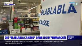 Des "Blablabla caisses" dans un hypermarché de la Confluence 