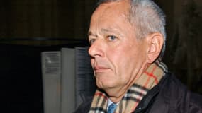 Paul Barril, numéro deux de la cellule anti-terroriste de l'Elysée aux moments des faits, le 16 février 2005 au le tribunal correctionnel de Paris, lors du procès des écoutes de l'Elysée.