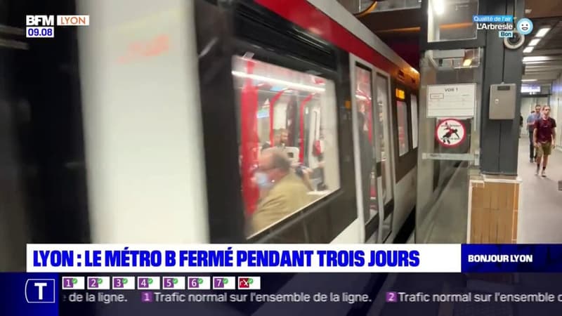 Lyon: le métro B fermé pendant trois jours
