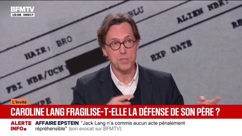 Affaire Epsein: "Jack Lang ne s'est jamais intéressé, jusqu'à la découverte en 2019, des faits criminels commis par Jeffrey Epstein", assure l'avocat de Jack Lang