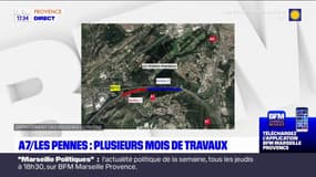 Les Pennes-Mirabeau: plusieurs mois de travaux prévus sur l'A7