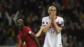 Burak Yilmaz lors de Portugal-Turquie, le 24 mars 2022