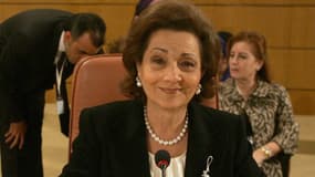 Suzanne Moubarak, l'épouse de l'ancien président égyptien, en octobre 2010 lors d'une conférence à Tunis