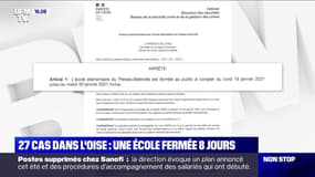 Variant du Covid-19 dans l'Oise: une école du Plessis-Belleville ferme 8 jours