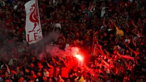 Illustration des fans de Liverpool venus à Paris pour la finale de la Ligue des champions, le 28 mai 2022
