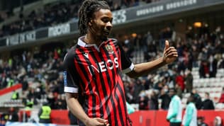Le jeune Khephren Thuram auteur du but de la victoire de l'OGC Nice lors de la réception du FC Nantes à l'Allianz Riviera, le 14 janvier 2022 