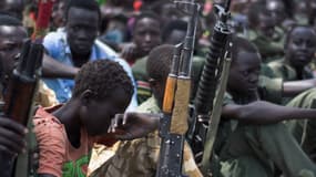 Des enfants soldats au Soudan du Sud, en février 2015.