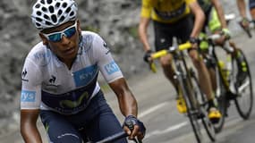 Nairo Quintana à l'attaque devant Chris Froome